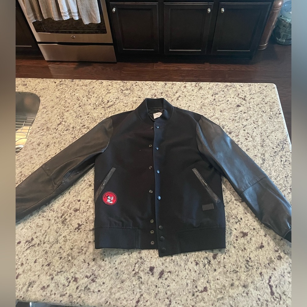 Men’s Coach/Disney Leather Jacket, Size Medium